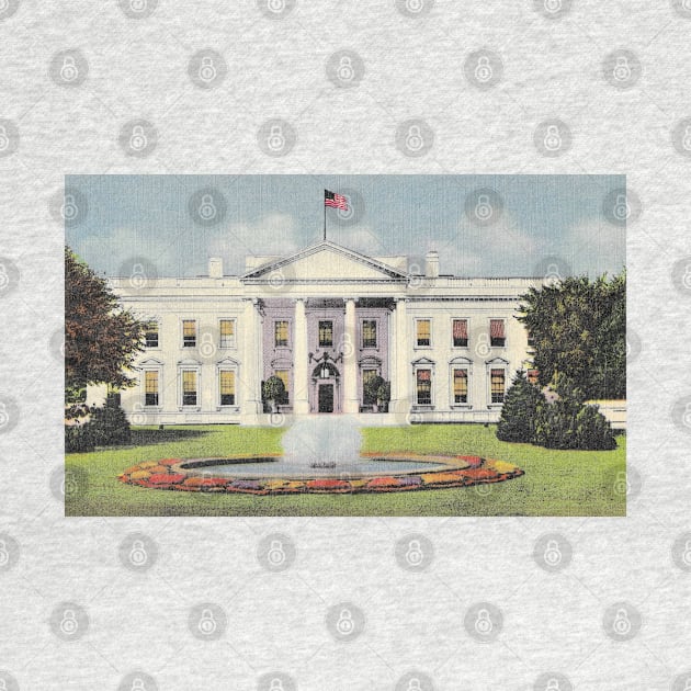 White House postcard, 1950 by rogerstrawberry